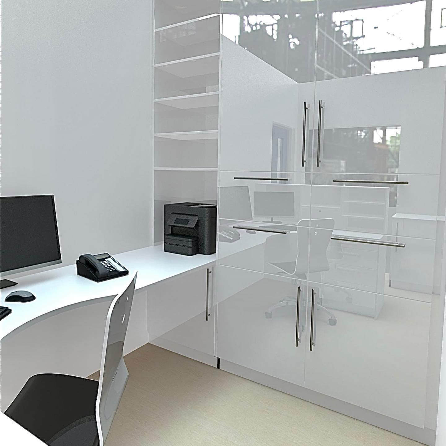 design render of an office